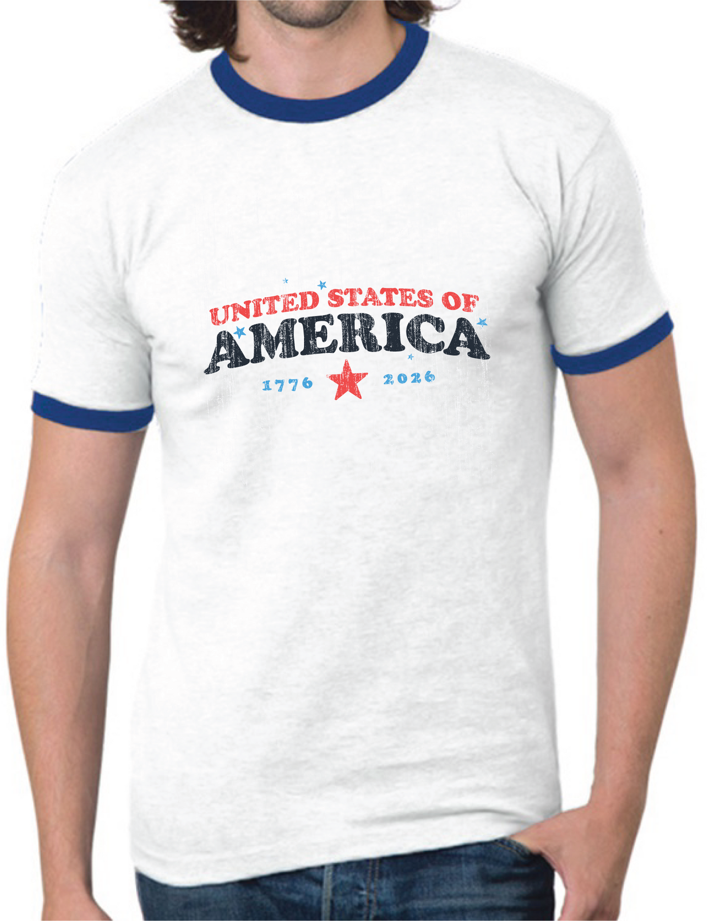 UNITED STATES OF AMERICA RINGER TEE