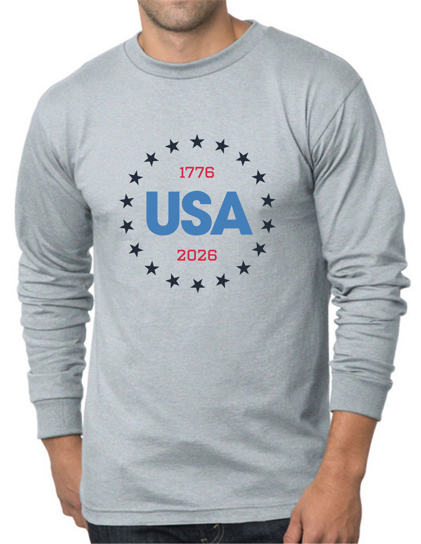 USA STAR LONG-SLEEVE TEE