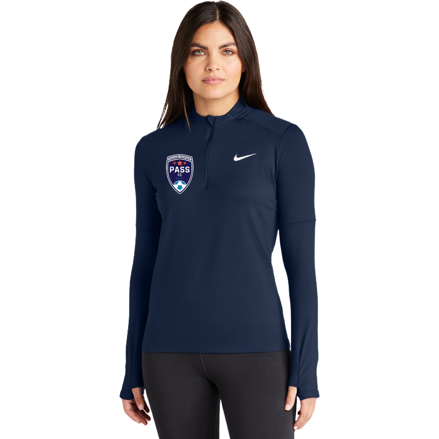 PASS FC ADULT Nike Ladies Dri-FIT Element 1/2-Zip Top
