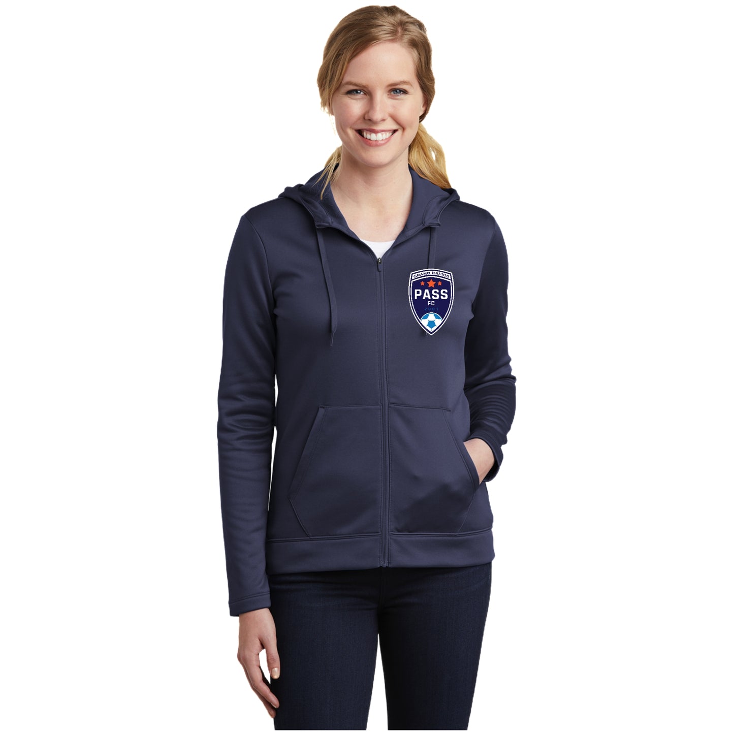 PASS FC Ladies Therma-FIT Full-Zip Fleece Hoodie