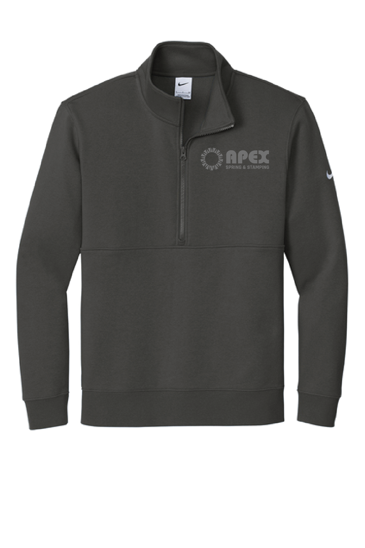 Apex-Nike Club Fleece Sleeve Swoosh 1/2-Zip
