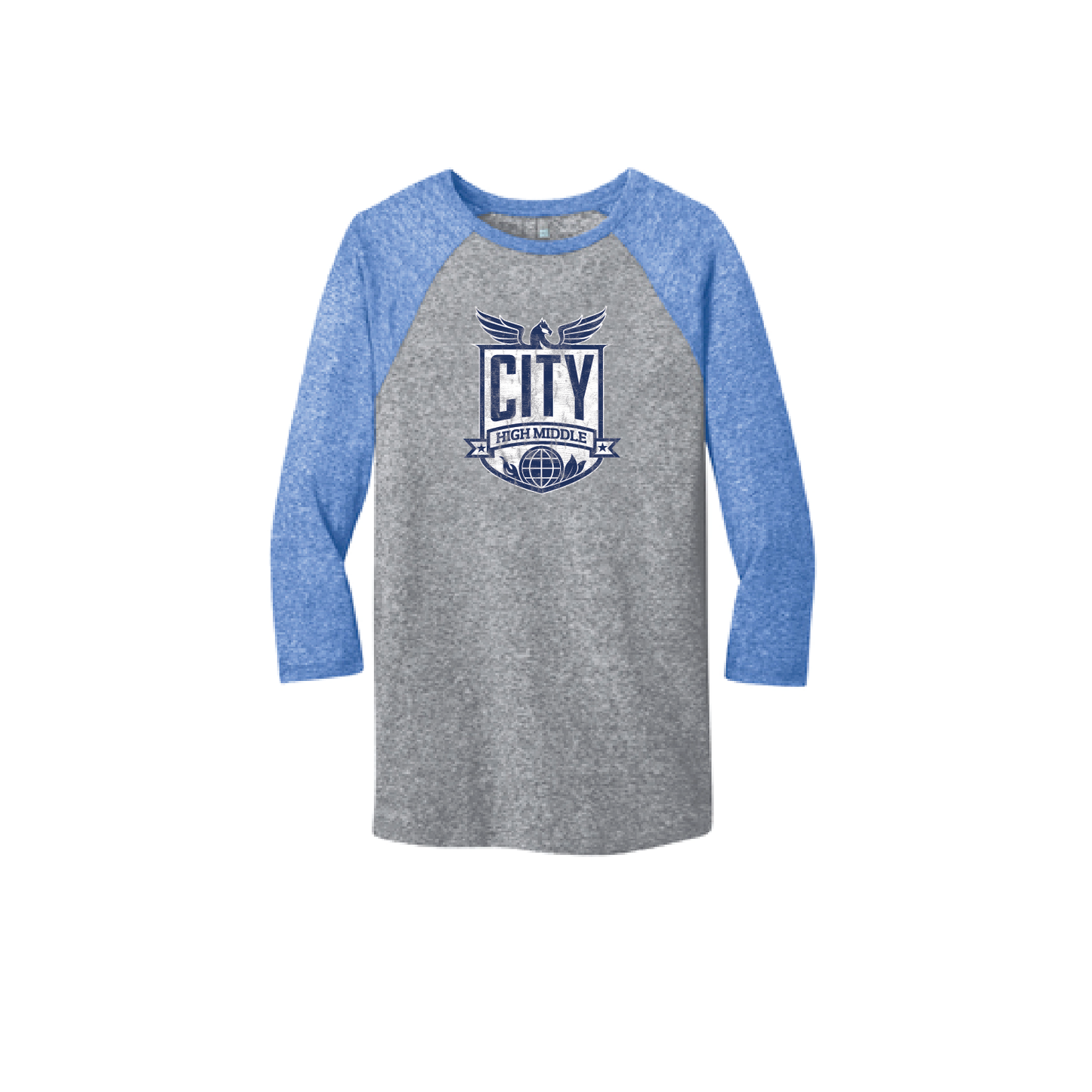 City High Middle Men's 3/4 Sleeve Baseball Tee (DT162)