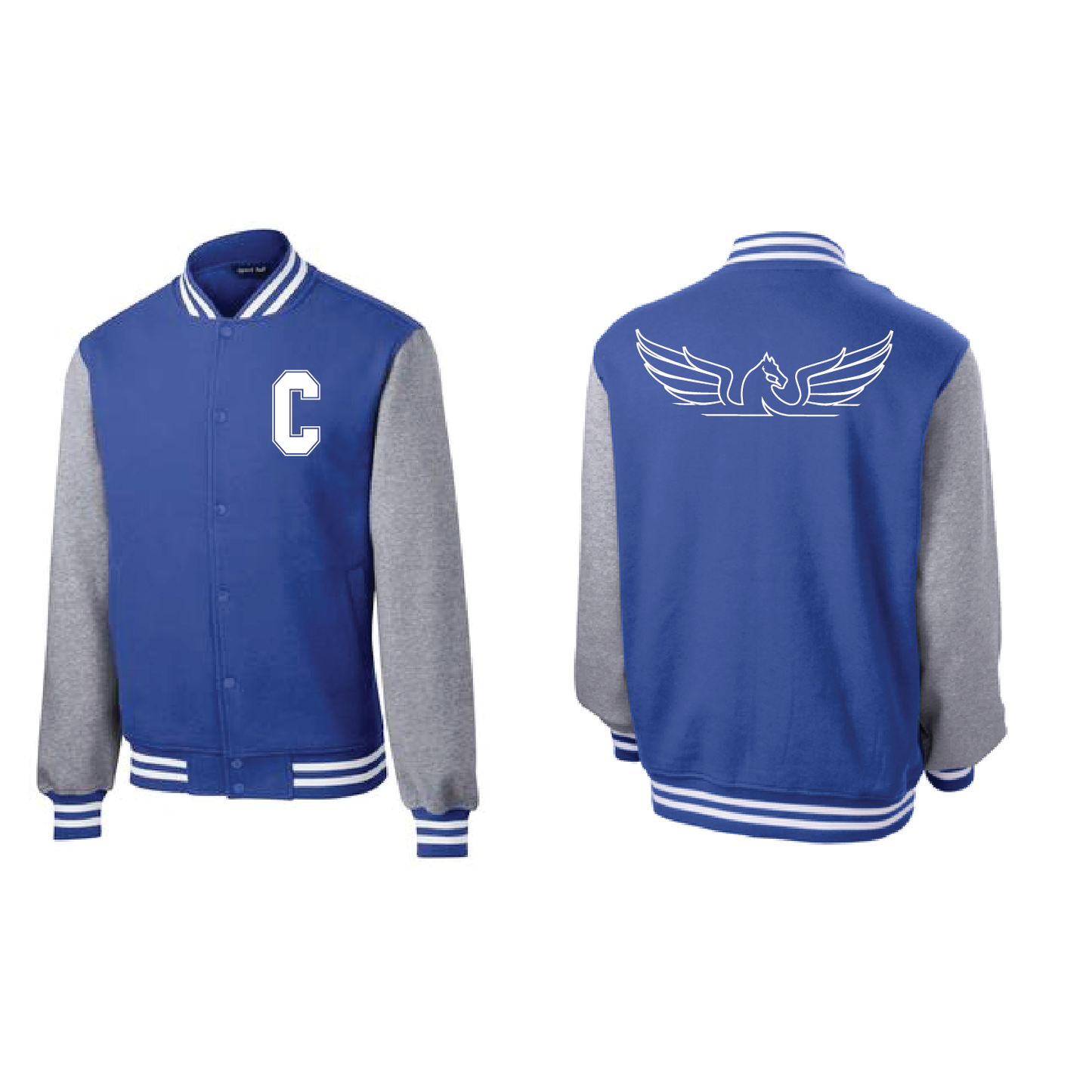 City High Middle Men's Fleece Letterman Jacket (ST270)