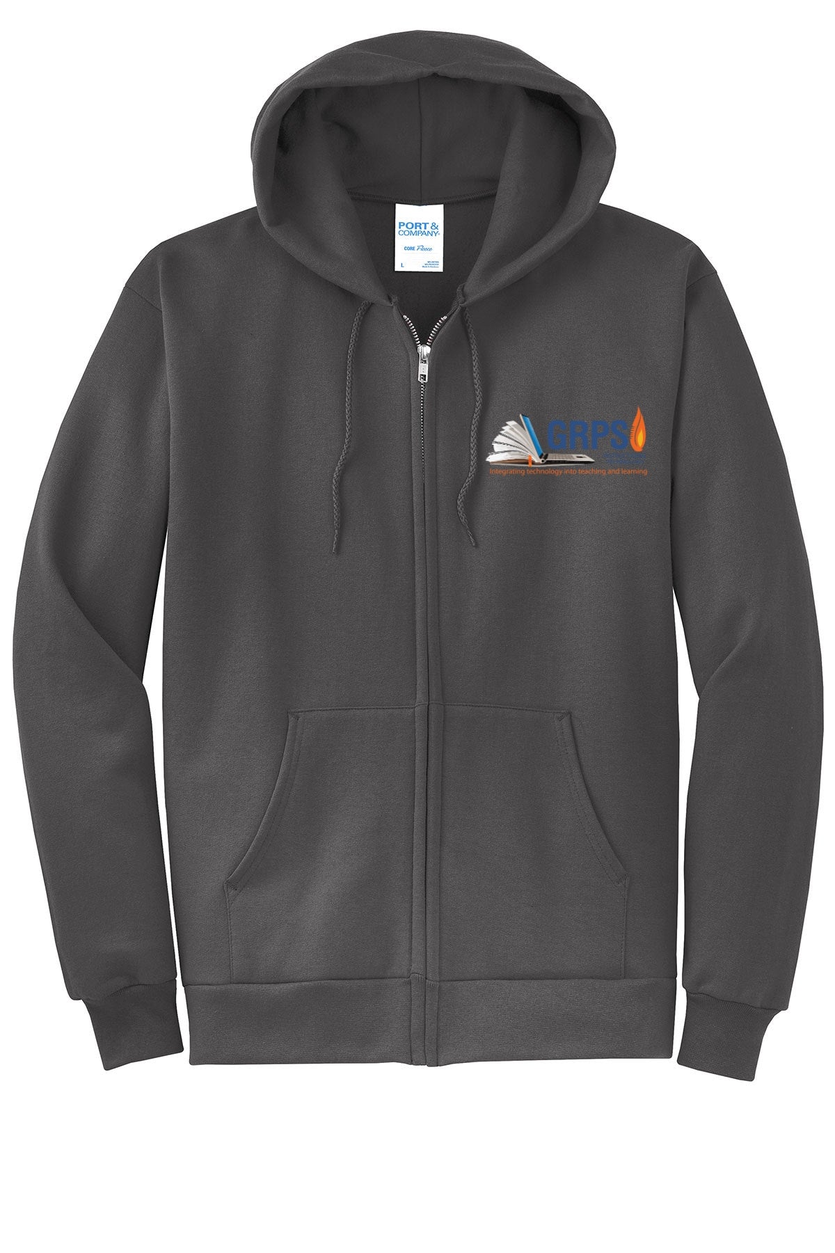 Instructional Technology  School Fleece Full-Zip Sweatshirt BLUE LOGO