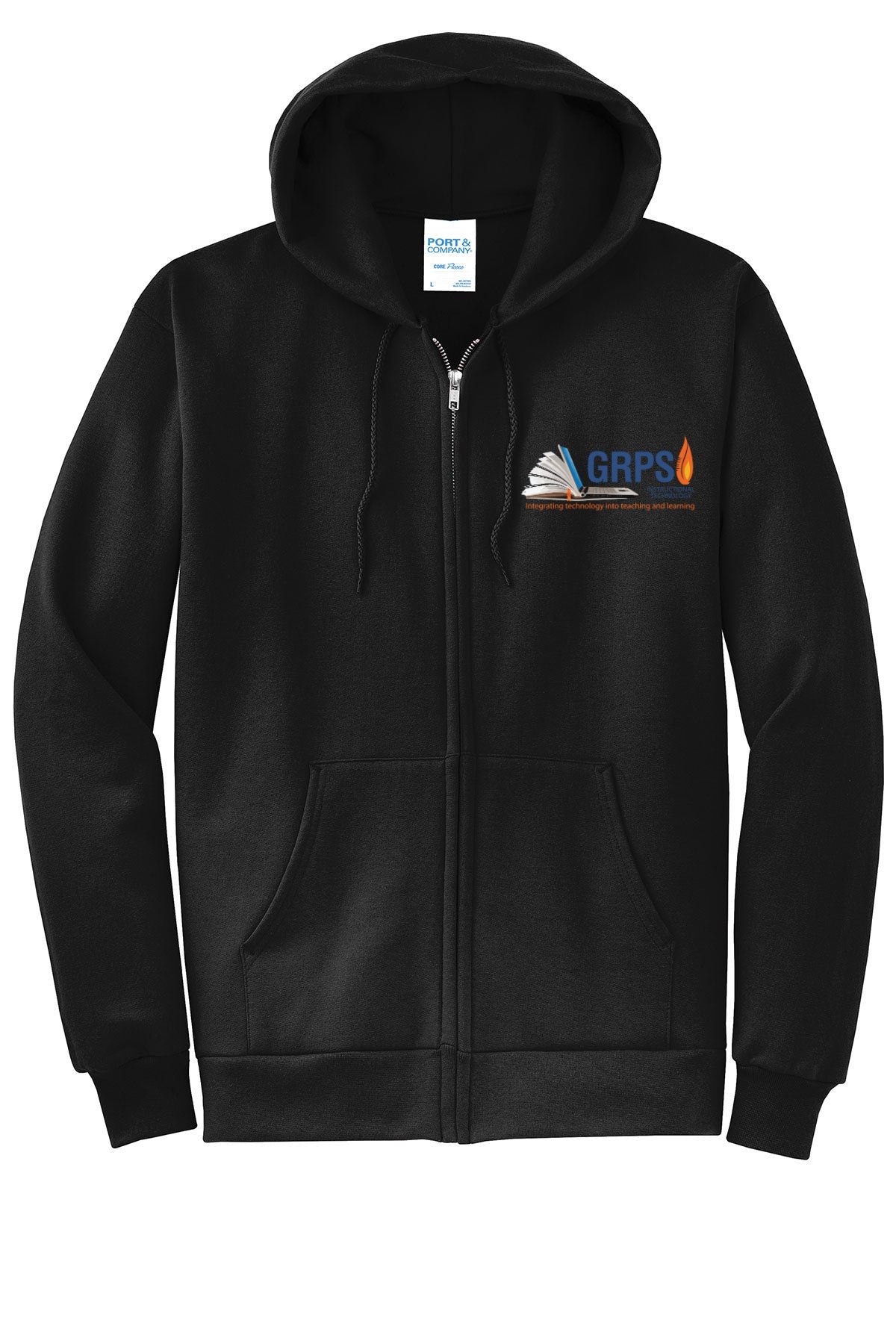 Instructional Technology School Fleece Full-Zip Sweatshirt BLUE LOGO