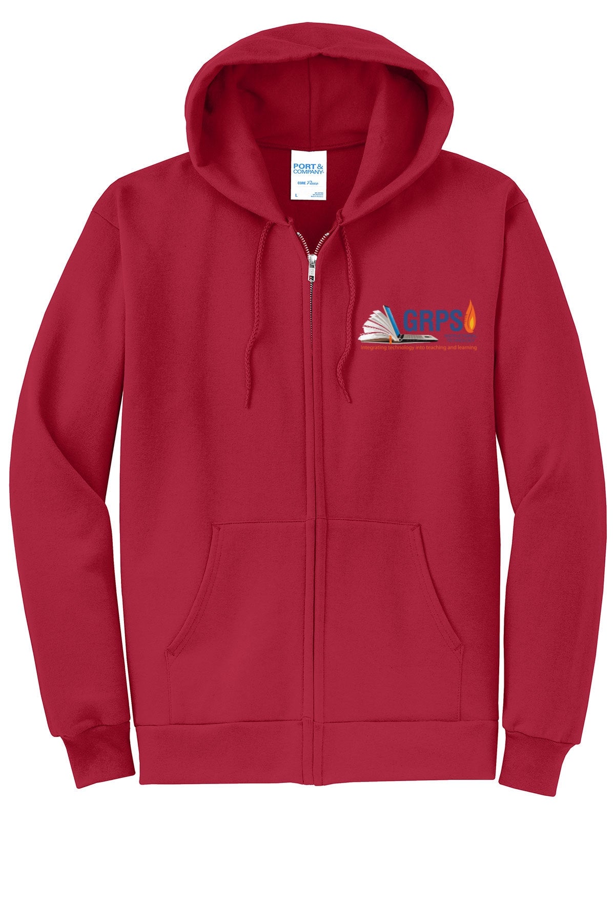 Instructional Technology School Fleece Full-Zip Sweatshirt BLUE LOGO