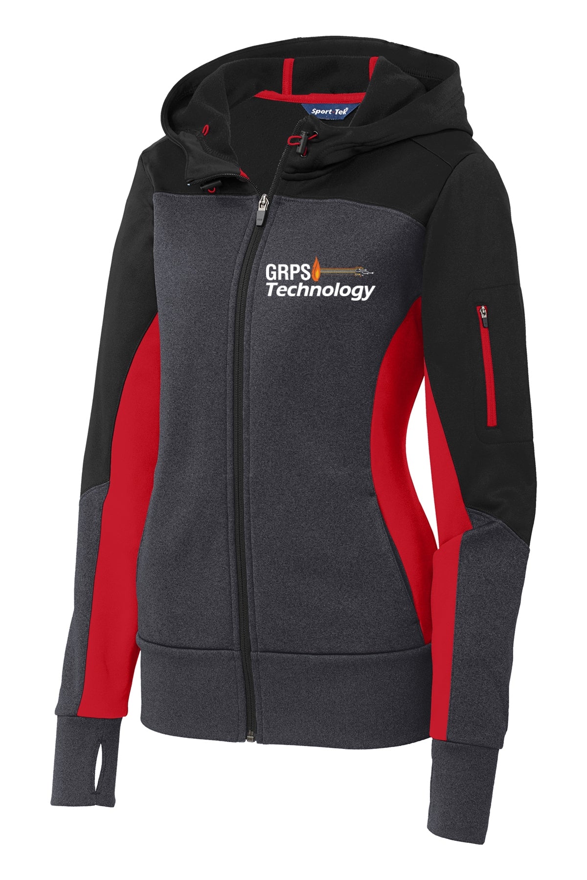 MIS-Technology Colorblock Full-Zip Hooded Jacket LADIES