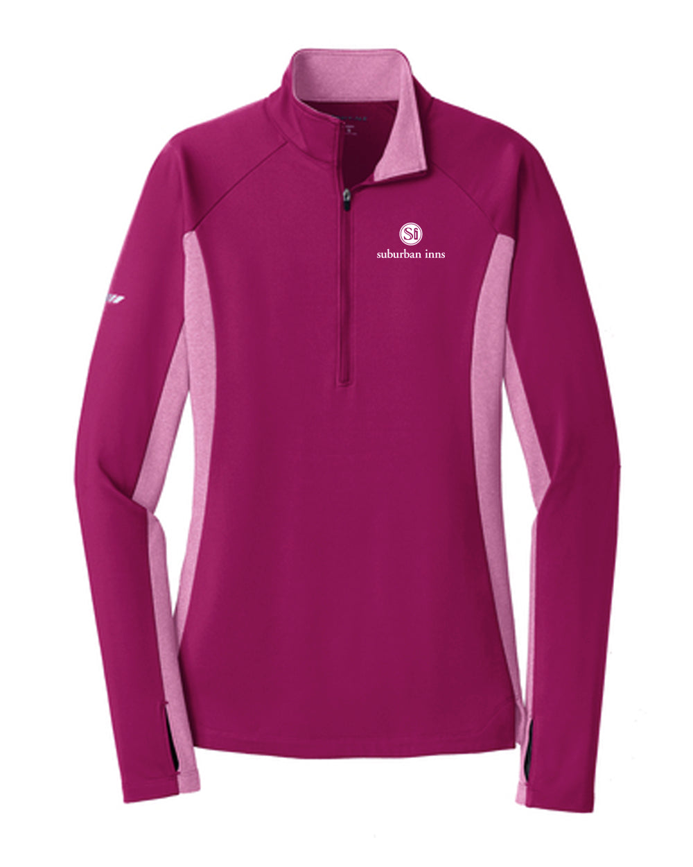 Women's Suburban Inns Sport-Tek® Sport-Wick® Stretch Contrast 1/2-Zip Pullover