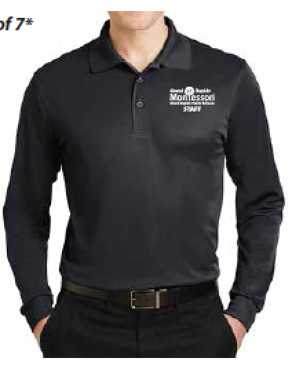 GR Montessori Staff SportTek LS Sportwick Polo