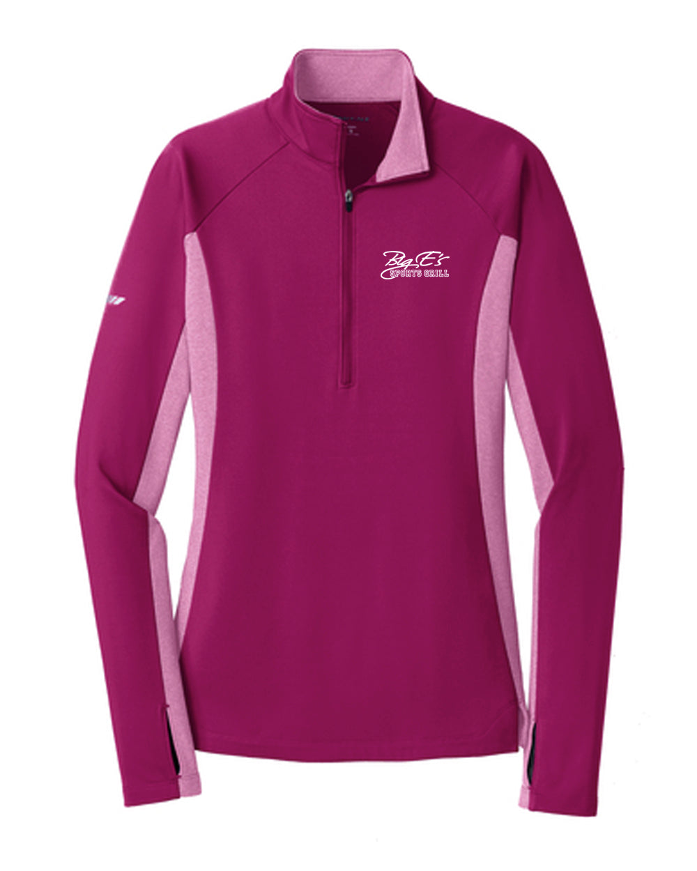 Women's Big E's Sport-Tek® Sport-Wick® Stretch Contrast 1/2-Zip Pullover