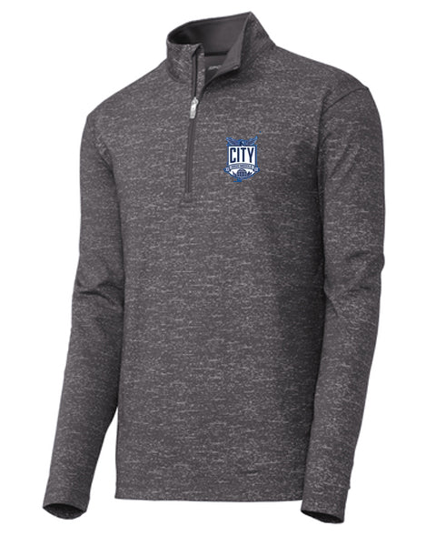 City High Middle Sport-Wick ® Stretch Reflective Heather 1/2-Zip Pullover (st855)