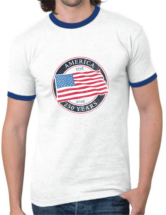 1776 FLAG RINGER TEE