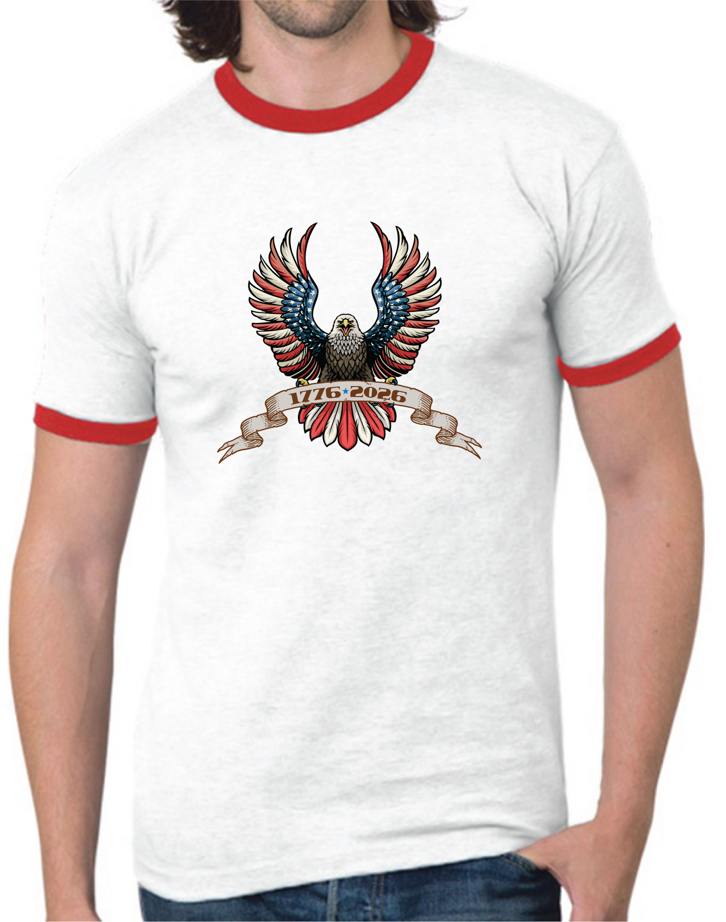 1776 EAGLE RINGER TEE