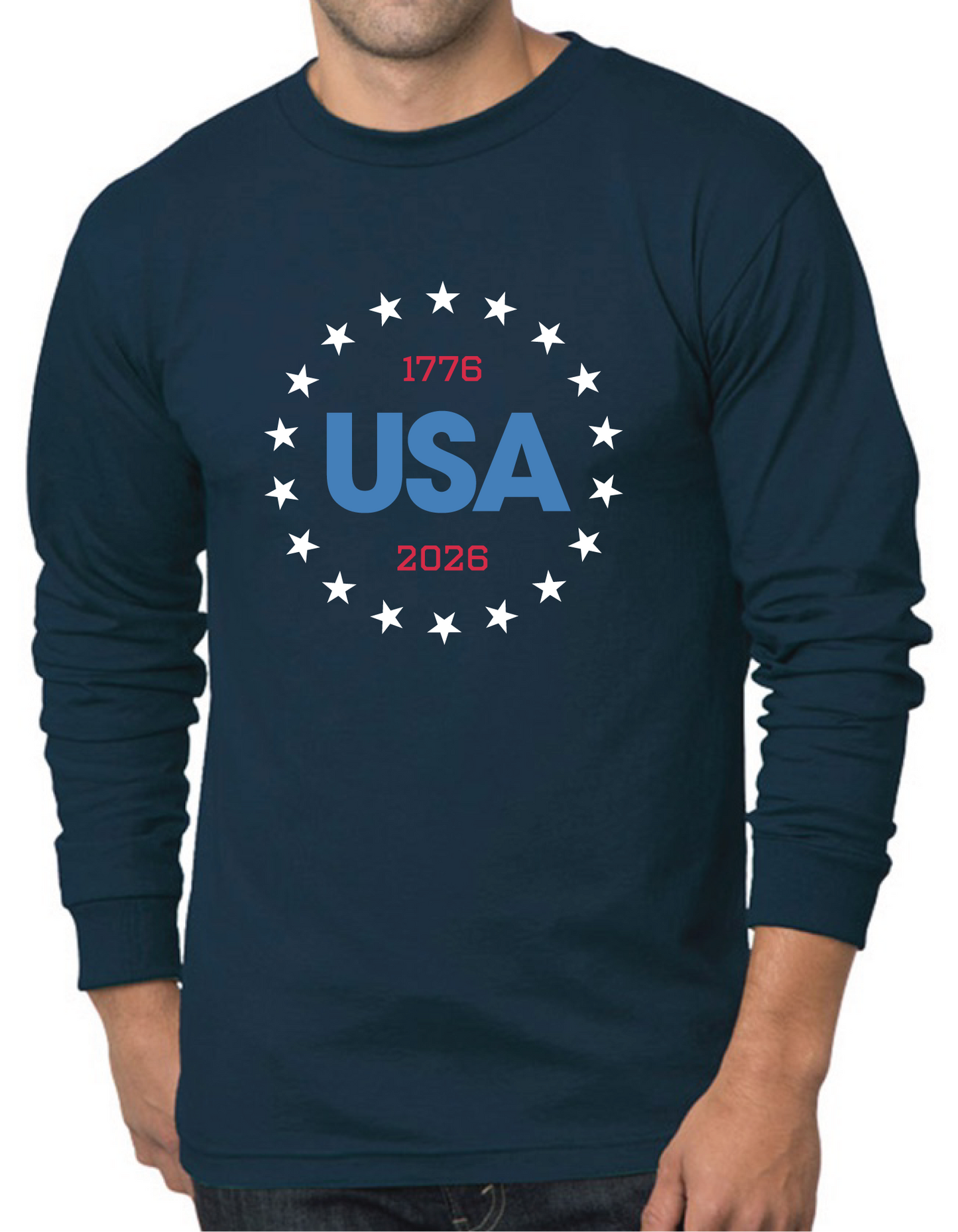 USA STAR LONG-SLEEVE TEE