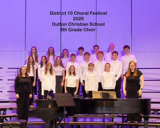Dutton Christian 8th Grade Choir