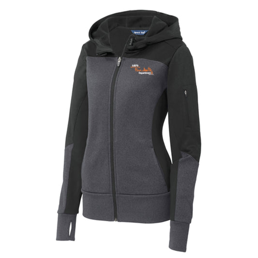 GRPS Arts Script Ladies Colorblock Full-Zip Hooded