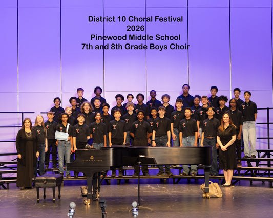 Pinewood Middle School 7th 8th Grade boys choir