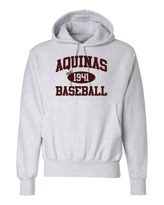 Aquinas Baseball Champion® Reverse Weave® Hooded Sweatshirt