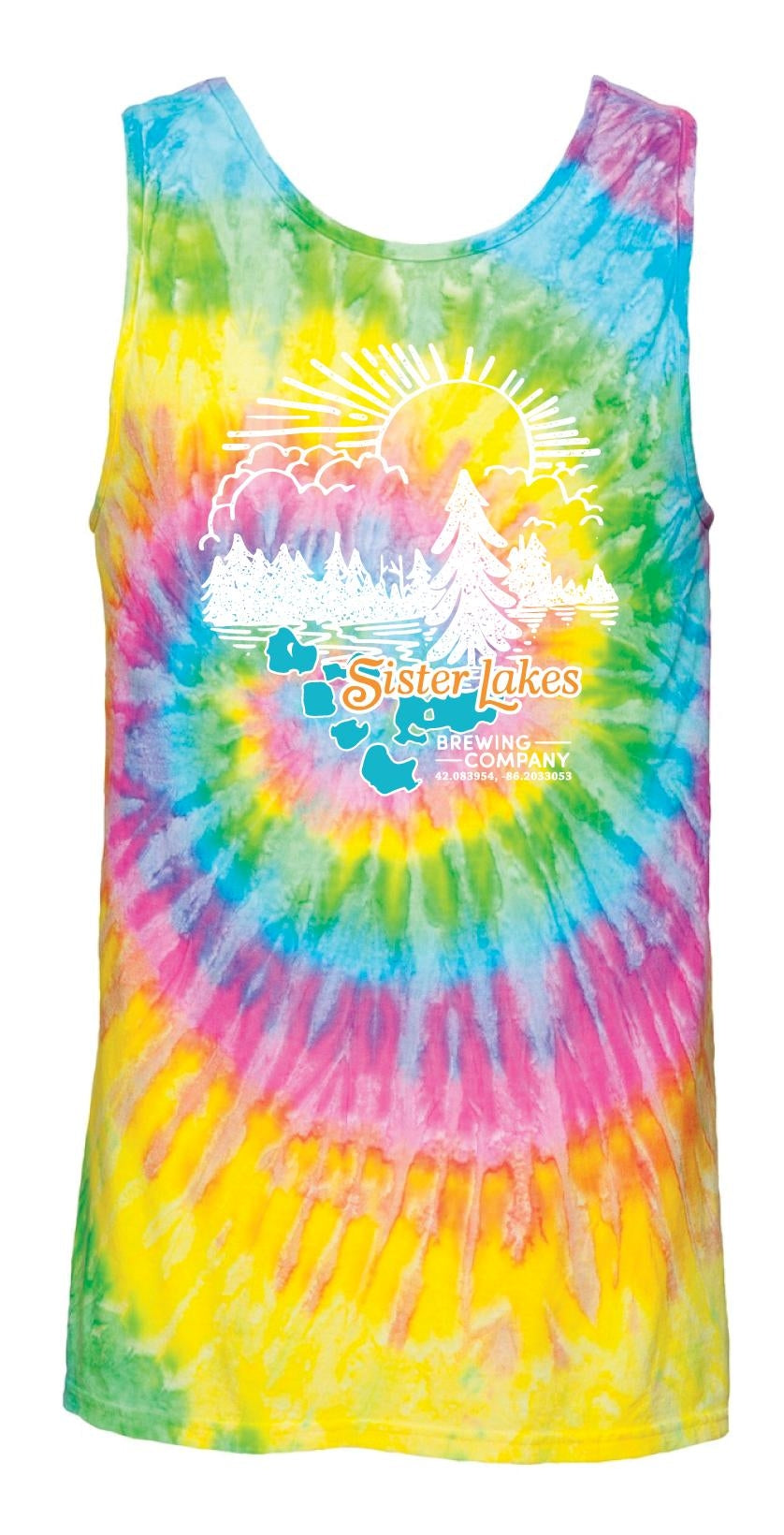 Sister Lakes Brewing Company Tie Dye Unisex Tank Top