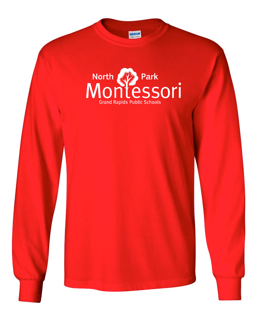 North Park Montessori Ultra Cotton® ADULT Long Sleeve T-Shirt - 2400