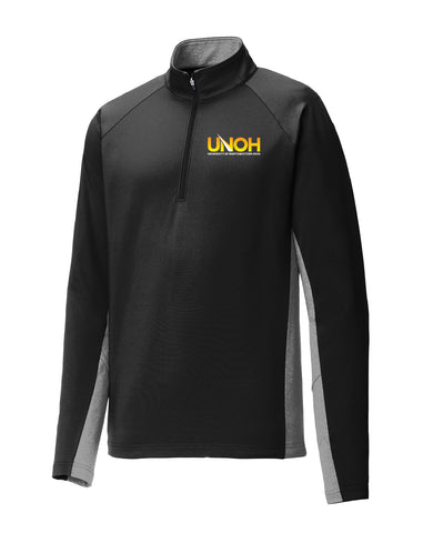 UNOH Sport-Wick® Stretch Contrast 1/2-Zip Pullover Black