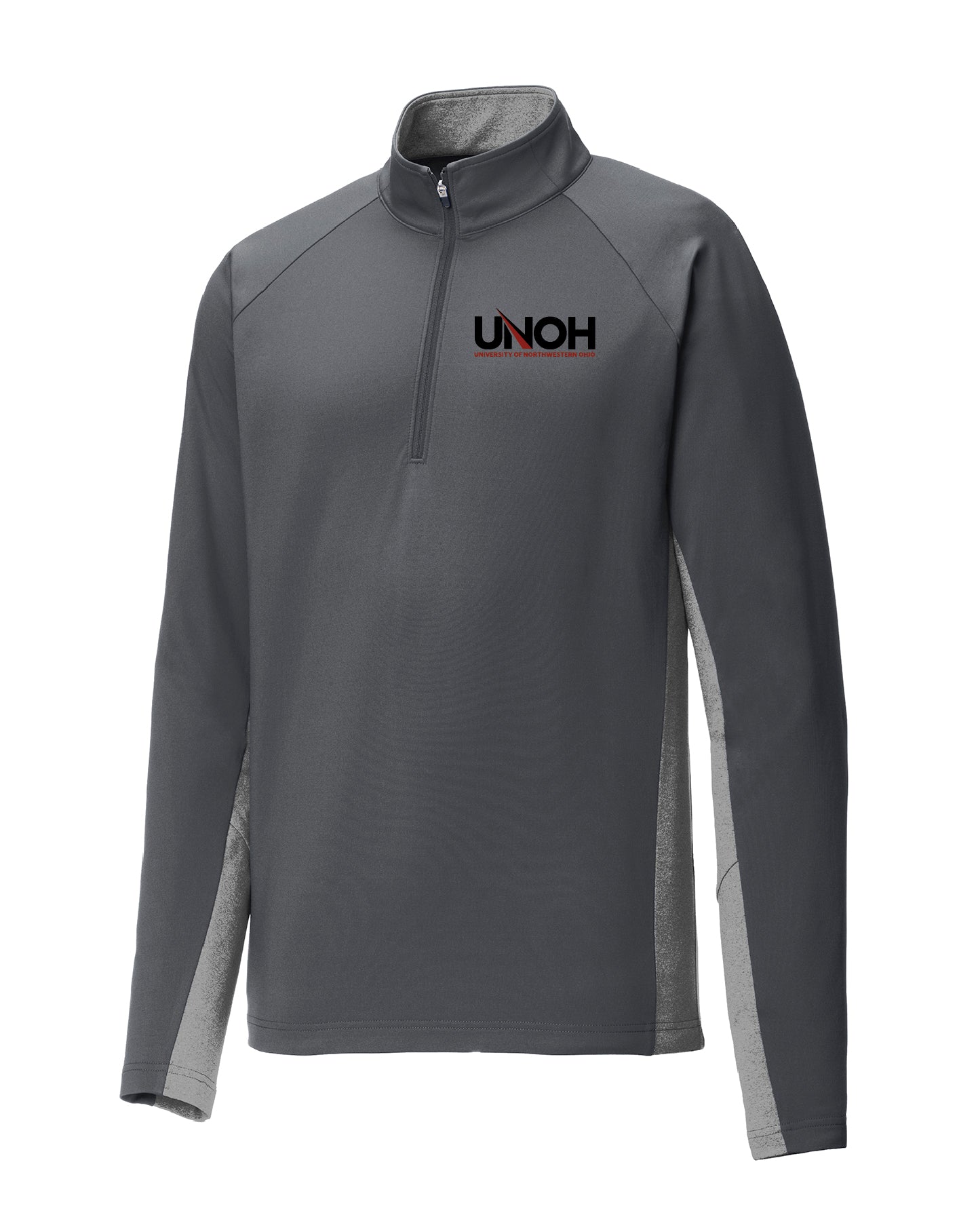 UNOH Sport-Wick® Stretch Contrast 1/2-Zip Pullover Grey