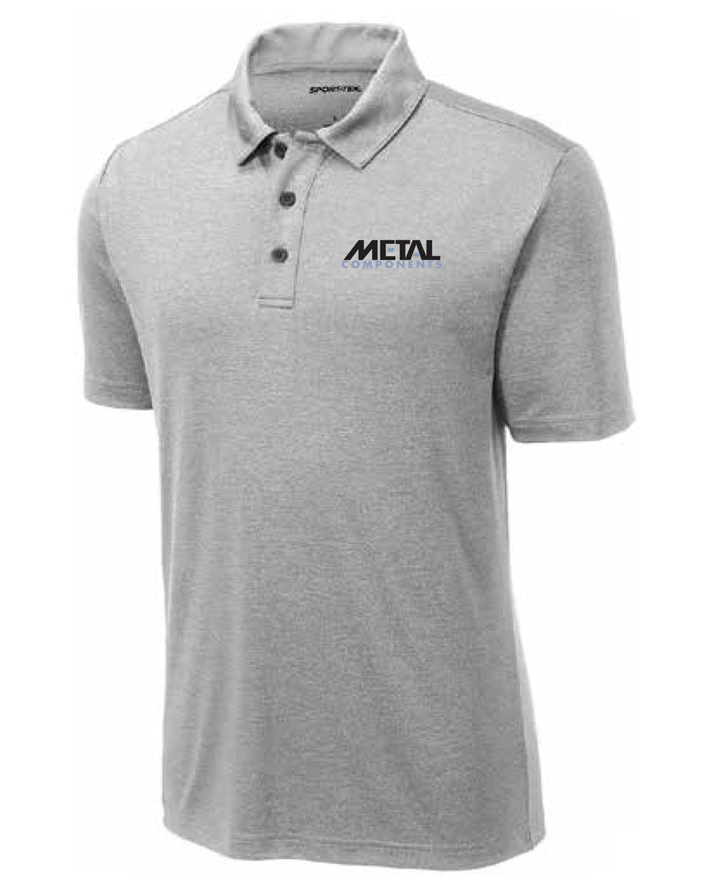 Metal Components Heather Polo