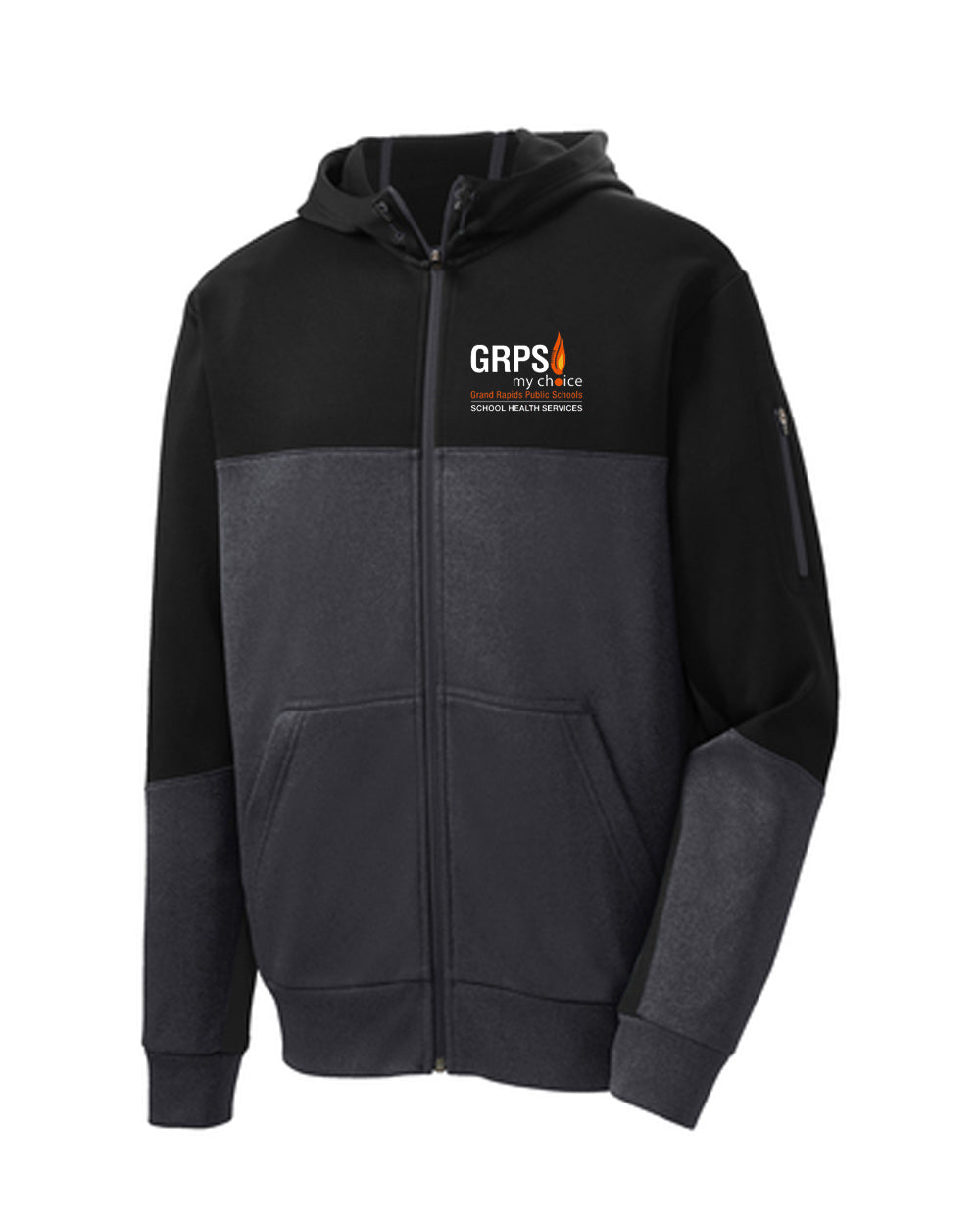 GRPS Health Sport-Tek® Tech Fleece Colorblock Full-Zip Hooded Jacket ST245