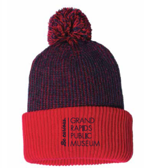 Museum Staff 12" Knit Speckled Pom-Pom Beanie