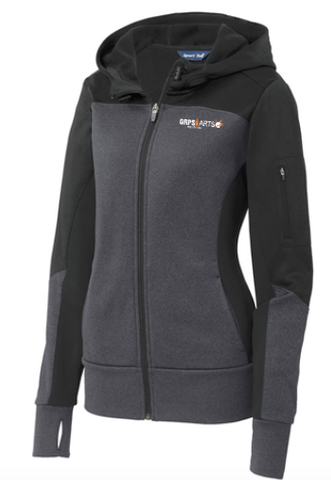 GRPS Arts LST245 Sport-Tek® Ladies Tech Fleece Colorblock Full-Zip Hooded Jacket
