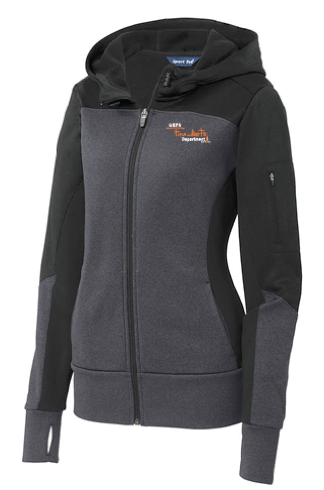 GRPS Arts Script LST245 Sport-Tek® Ladies Tech Fleece Colorblock Full-Zip Hooded Jacket