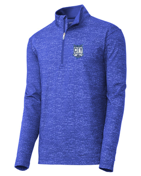 City High Middle Sport-Wick ® Stretch Reflective Heather 1/2-Zip Pullover (st855)