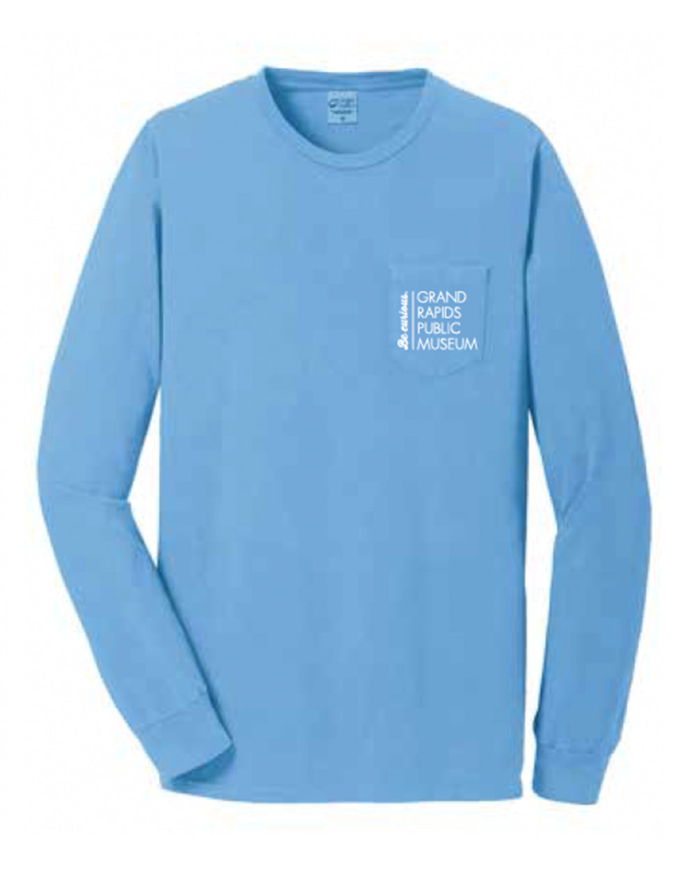 Museum Staff Port & Company® Pigment-Dyed Long Sleeve Pocket Tee