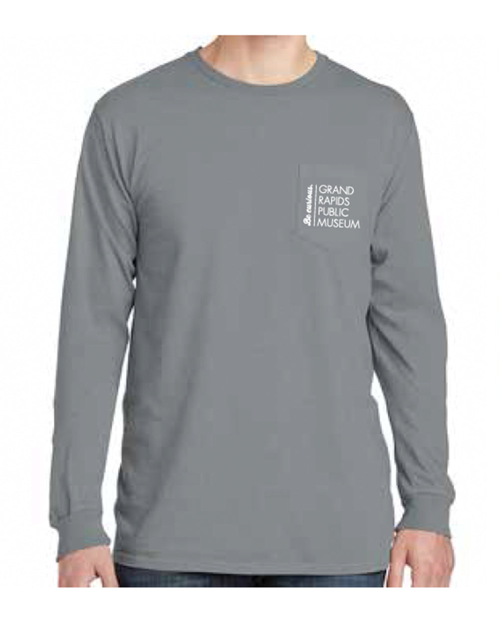 Museum Staff Port & Company® Pigment-Dyed Long Sleeve Pocket Tee